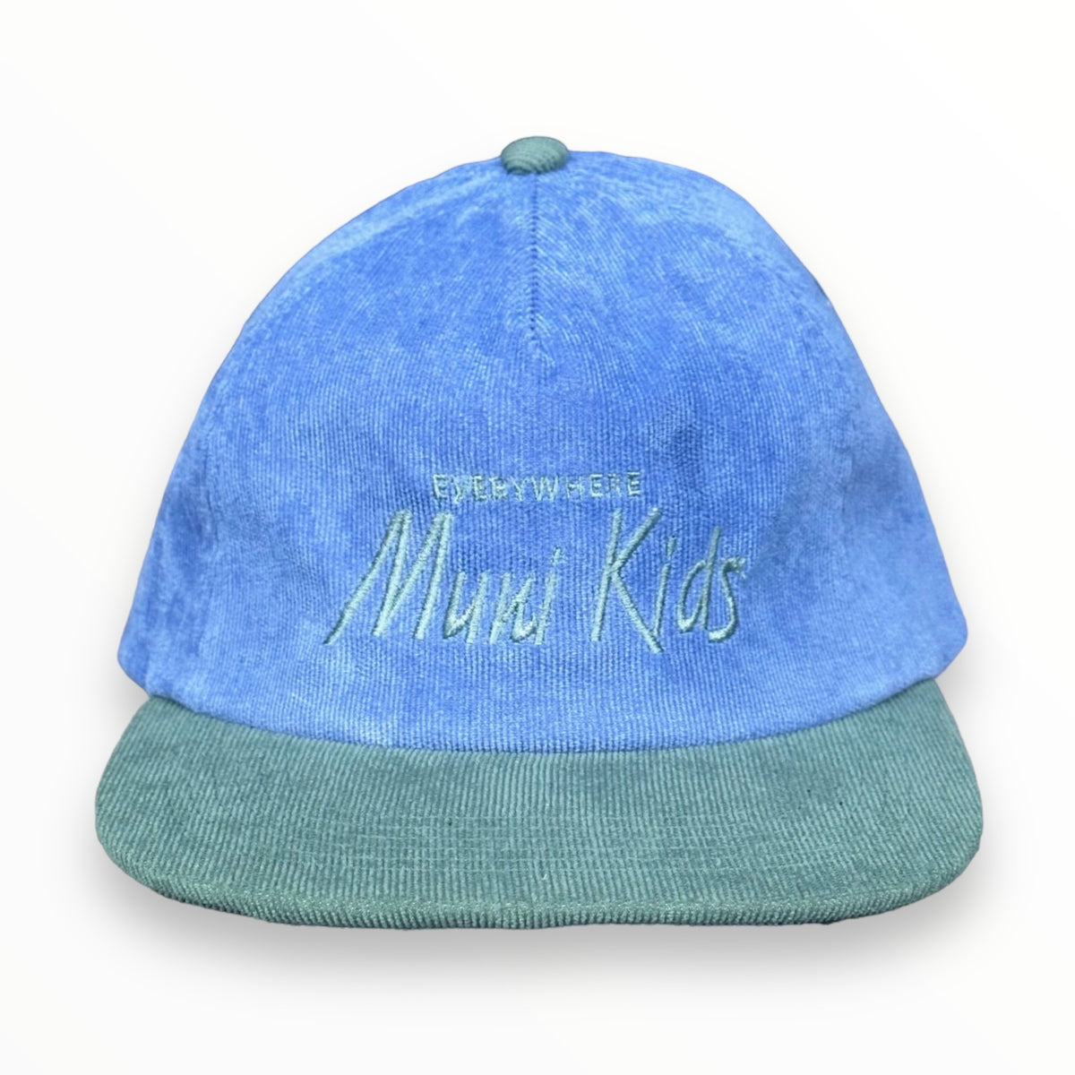 Everywhere Colorblock Corduroy Strapback Hat (Blue/Green)