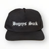 Muni Kids Old English Bogeys Suck Golf Snapback Hat Black