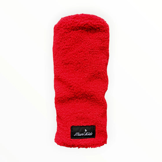 Muni Kids Glacial Carmine Red Sherpa Golf Driver Headcover
