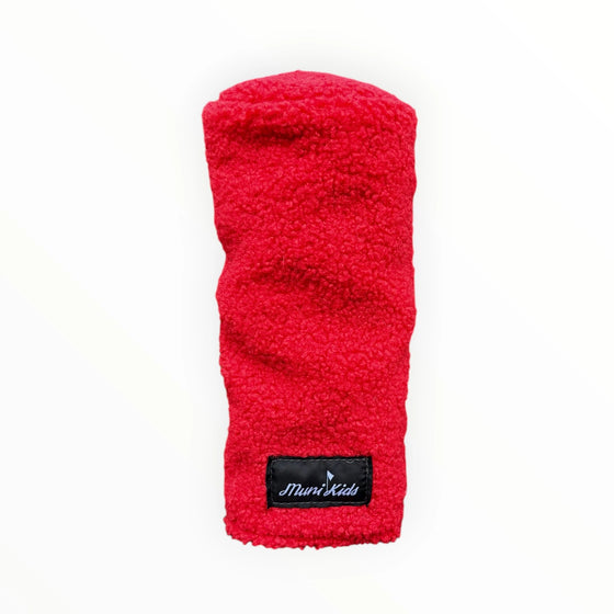 Muni Kids Glacial Carmine Red Sherpa Golf Fairway Headcover