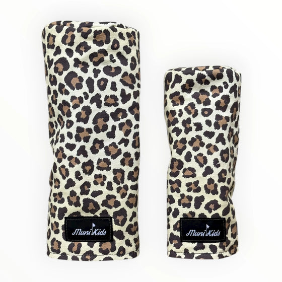 Muni Kids Leopard Print Canvas Golf Headcovers