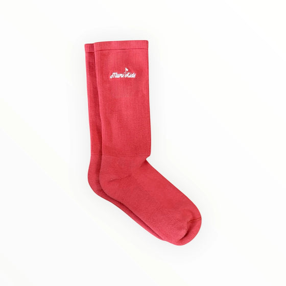 Muni Kids Logo Golf Crew Sock (Red/White)