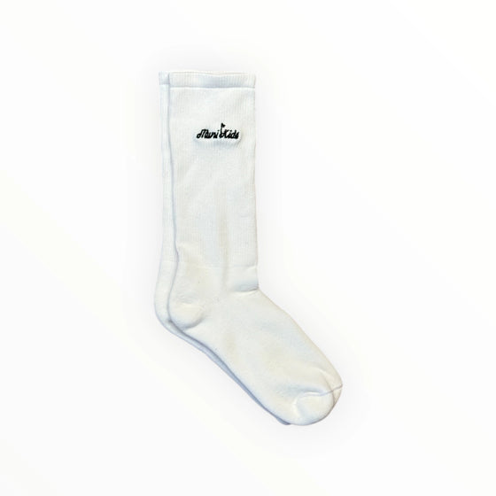 Muni Kids Logo Golf Crew Sock (White/Black)