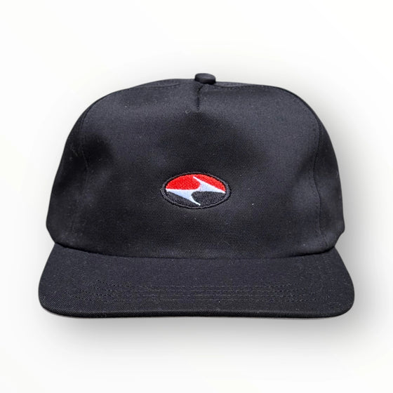 Muni Kids Yin Yang Bolt Golf Snapback Hat Front (Black)