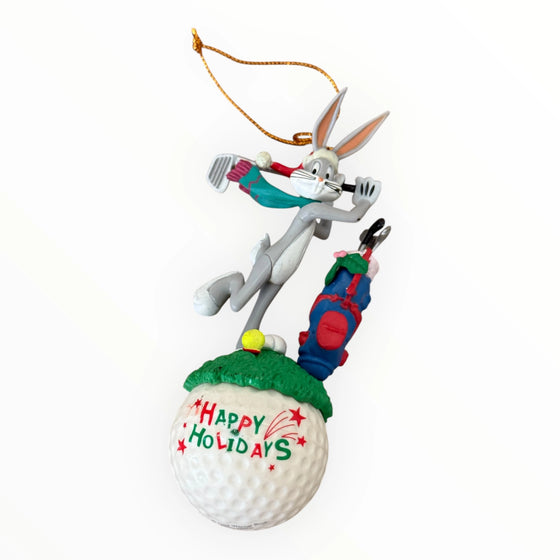 Vintage 1997 Looney Tunes Bugs Bunny Christmas Ornament