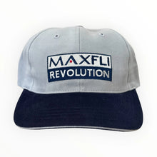  Gray and navy cap with Maxfli Revolution logo on a white background