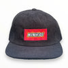 black and red corduroy muni kids golf hat