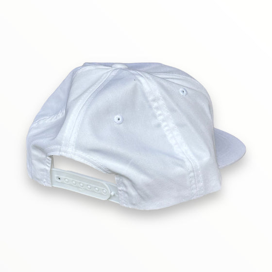 Wool Bar Logo Snapback Hat (White)