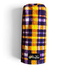purple and yellow plaid canvas golf headcover