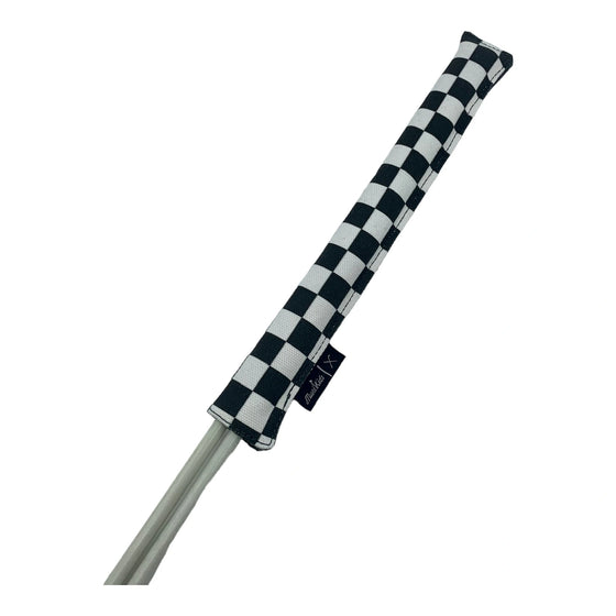 Black and white checkered alignment stick cover