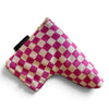 Pink checkerboard putter headcover