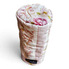 top view of pink flowered golf headcover