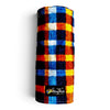 Blue and orange plaid canvas golf headcover
