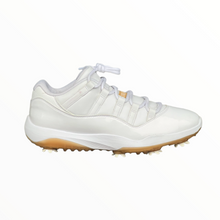  Retro 11 Golf Shoes (White Metallic Gold)