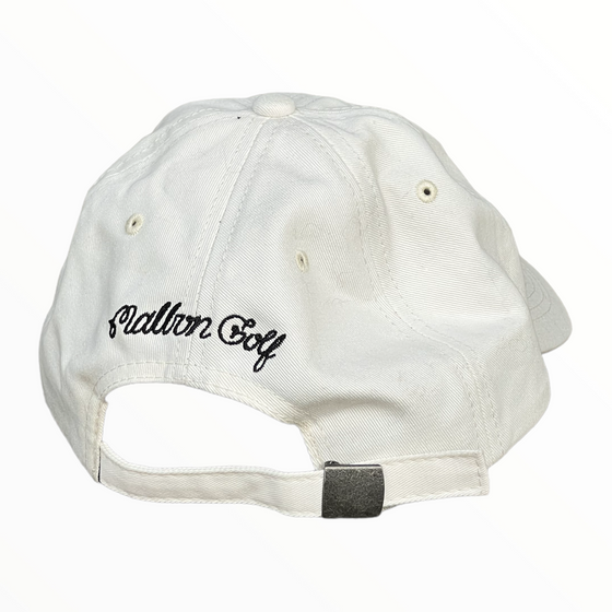 Malbon Golf Dad Hat (White)