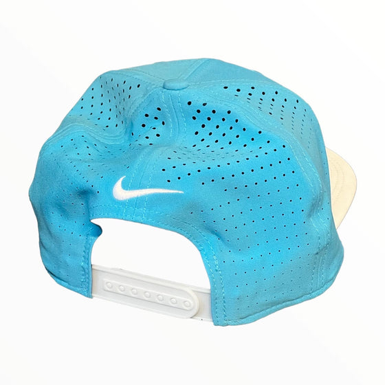 Vintage Golf Snapback Hat (Turquoise & White)