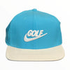 Vintage Golf Snapback Hat (Turquoise & White)